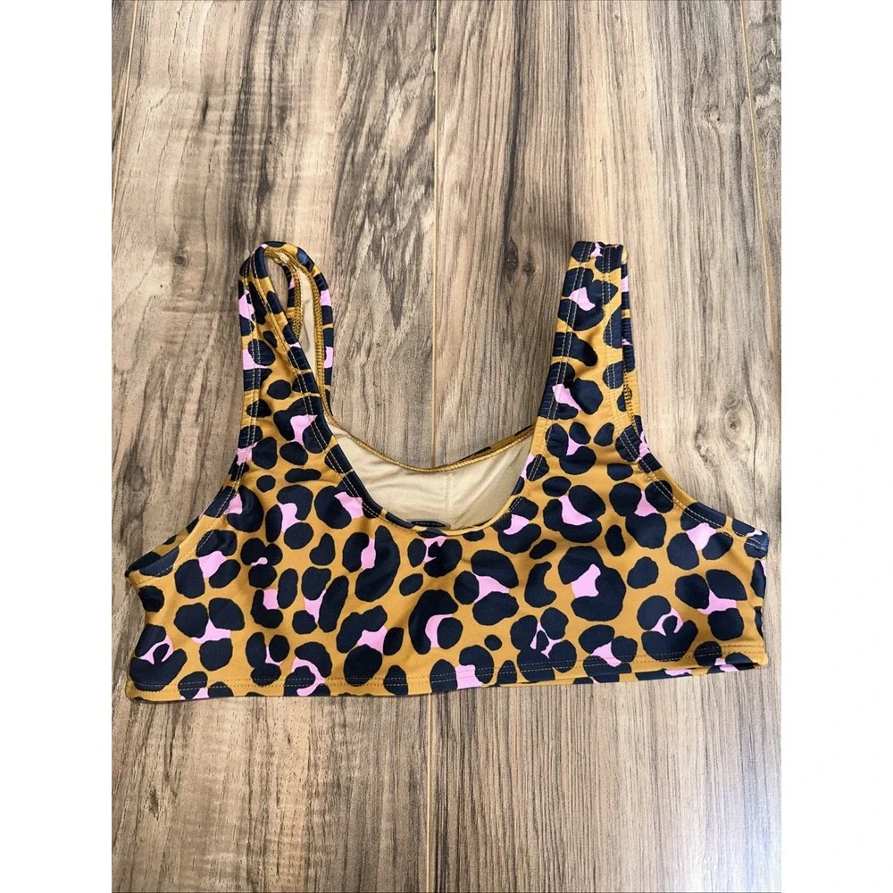 Old Navy Girls Two Piece Bathing Suit XL‎ Cheetah Print